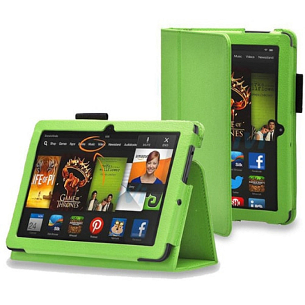 Чехол для Amazon Kindle Fire HDX 7 кожаный NOVA-01 зеленый