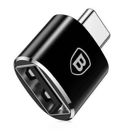 Переходник Type-C - USB (папа - мама) хост OTG Baseus CATOTG-01 черный
