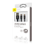 Кабель USB - MicroUSB, Type-C 1,2 м 3A плетеный Baseus Rapid черный