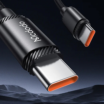 Кабель Type-C - Type-C для зарядки 2 м 5А 240W плетеный McDodo CA-3681 (быстрая зарядка PD 3.1) черный