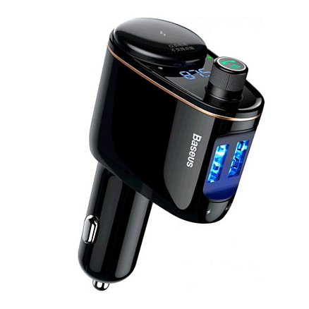 FM модулятор (трансмиттер) автомобильный с громкой связью и USB для зарядки Baseus CCALL-RH01 черный