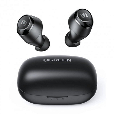 Наушники беспроводные Bluetooth Ugreen WS100 вакуумные с микрофоном и активным шумоподавлением черные