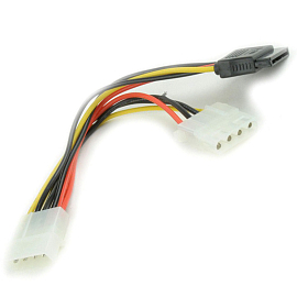 Кабель Molex 4 pin - Molex 4 pin, SATA 15 pin для подключения жестких дисков длина 15 см Cablexpert CC-SATA-PSY2