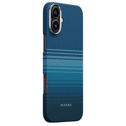 Чехол для телефона Pitaka Tactile Woven для iPhone 16 (синий)
