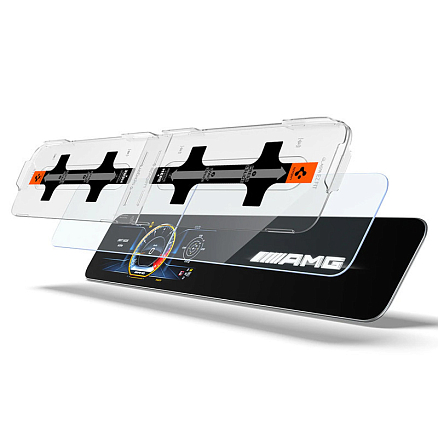 Защитное стекло для экрана мультимедиа системы автомобиля Mercedes E-Class 2020-2021 Spigen EZ FIT прозрачное