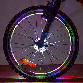 Подсветка для колес велосипеда аккумуляторная 4 режима D600R разноцветная