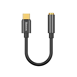 Переходник Type-C - 3,5 мм (папа - мама) Baseus L54 черный