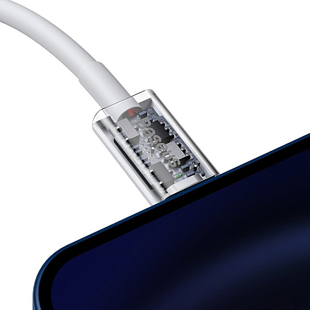 Кабель Type-C - Lightning для зарядки 1 м 20W Baseus Superior CATLYS-A02 (быстрая зарядка PD) белый