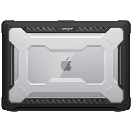 Чехол для Apple MacBook Pro 16 Touch Bar A2141 гибридный Spigen Rugged Armor прозрачно-черный матовый