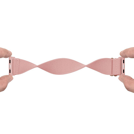 Ремешок-браслет для Apple Watch  4, 5, 6, 7, 8, SE 38, 40 и 41 мм текстильный Tech-Protect Mellow розовый