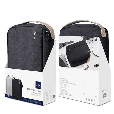 Сумка-органайзер для аксессуаров WiWU Cozy L черная