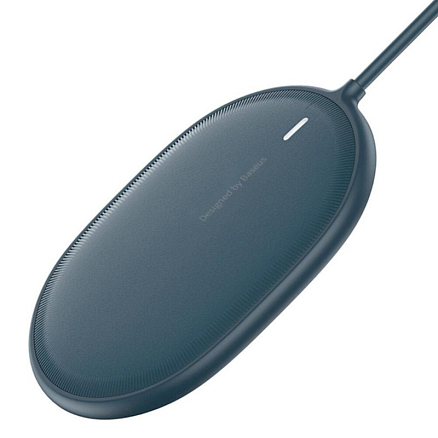 Беспроводная магнитная зарядка MagSafe для iPhone 15W с Type-C Baseus Light BS-W518 синяя