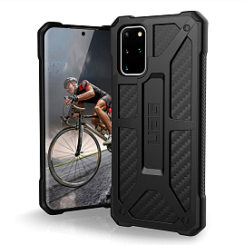 Чехол для Samsung Galaxy S20+ гибридный для экстремальной защиты Urban Armor Gear UAG Monarch черный карбоновый