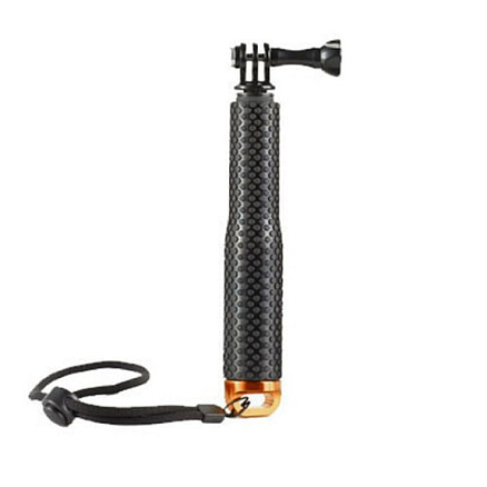 Монопод телескопический для экшн-камер GoPro, Sony, SJCAM, Aee Nova-sj4000 черно-золотистый