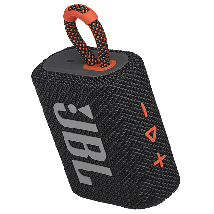 Портативная колонка JBL Go 3 с защитой от воды черно-оранжевая