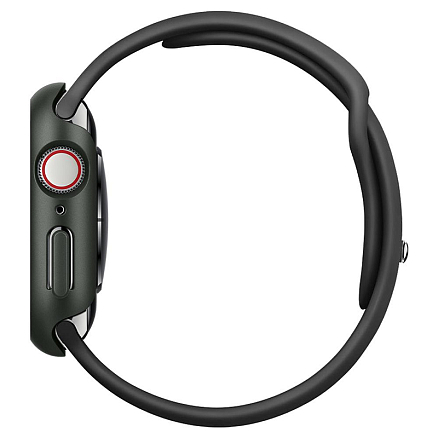 Чехол для Apple Watch 44 мм пластиковый тонкий Spigen Thin Fit хаки