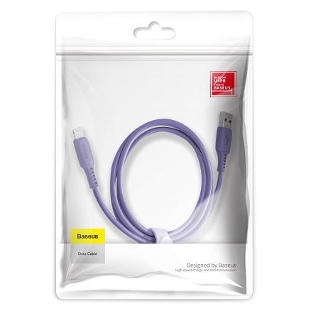 Кабель USB - Lightning для зарядки iPhone 1,2 м 2.4А Baseus Colourful фиолетовый