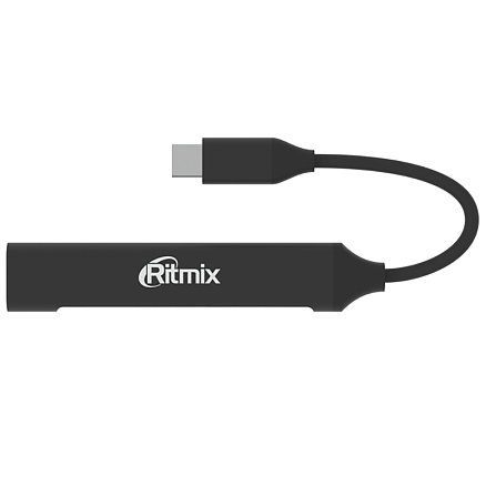 Хаб (разветвитель) Type-C - USB 3.0, 3 х USB 2.0 Ritmix CR-4401 серый