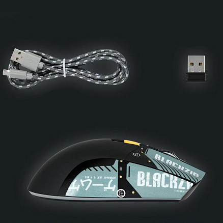 Мышь беспроводная оптическая Blackzid M1 Bubo с подсветкой 7 кнопок 4000 dpi игровая