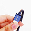 Кабель USB - Lightning для зарядки iPhone 0,5 м 2.4А MFi джинсовый Ugreen US247 синий