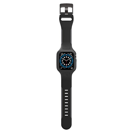 Чехол с ремешком для Apple Watch 40 мм гелевый Spigen Liquid Air Pro черный
