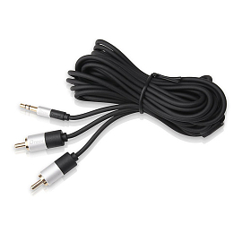 Кабель 3,5 мм - 2RCA (стандартный аудио - тюльпаны) 5 м Dtech T0232