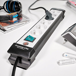 Сетевой фильтр на 6 розеток длина 5 м Brennenstuhl Premium-Line светло-серый с черным