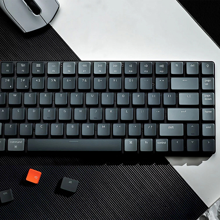 Клавиатура Keychron K3 V2 E1 RU с RGB-подсветкой (Keychron Low Profile Optical Red) механическая серая