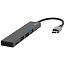 Хаб (разветвитель) Type-C - USB 3.0, 2 х USB 2.0 с картридером SD и MicroSD Ritmix CR-4314 серый