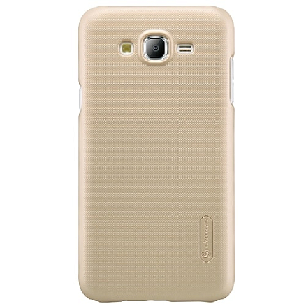 Чехол для Samsung Galaxy J7 пластиковый тонкий Nillkin Super Frosted золотистый