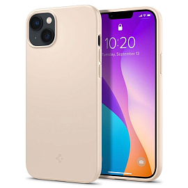 Чехол для iPhone 14 Plus пластиковый Spigen Thin Fit бежевый