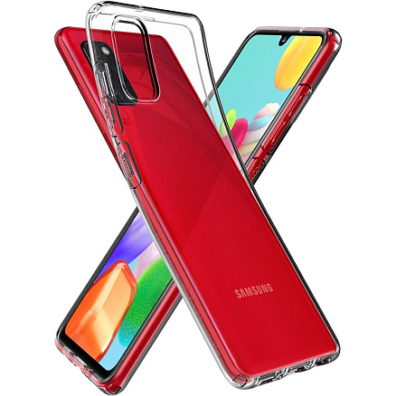 Чехол для Samsung Galaxy A41 гелевый ультратонкий Spigen Liquid Crystal прозрачный