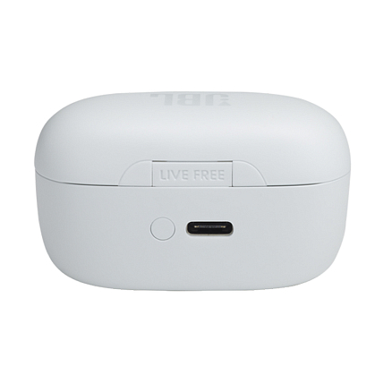 Наушники TWS беспроводные JBL Live Free NC вакуумные с микрофоном и активным шумоподавлением белые