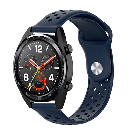 Ремешок-браслет для Huawei Watch GT, GT 2 46 мм силиконовый Nova New Nike синий