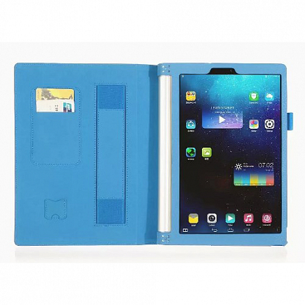 Чехол для Lenovo Yoga Tablet 2 1050F кожаный NOVA-02 голубой