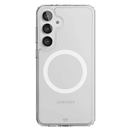 Чехол для Samsung Galaxy S24 FE гибридный VLP Crystal MagSafe прозрачный