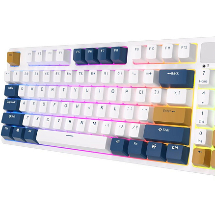 Клавиатура беспроводная Bluetooth Royal Kludge RK89 RK Lemon механическая с подсветкой игровая белая