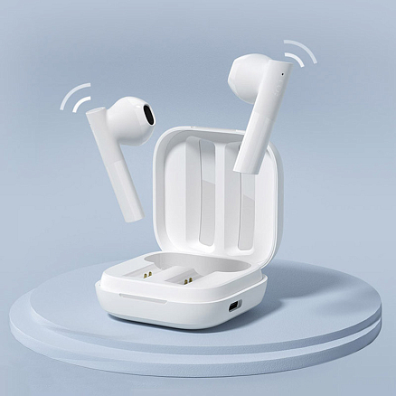 Наушники TWS беспроводные Haylou GT6 вкладыши с микрофоном белые