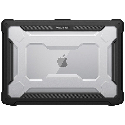  Чехол для Apple MacBook Pro 16 Touch Bar A2141 гибридный Spigen Rugged Armor прозрачно-черный матовый