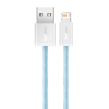 Кабель Type-C - Lightning для зарядки 2 м 20W плетеный Baseus Dynamic (быстрая зарядка PD) голубой