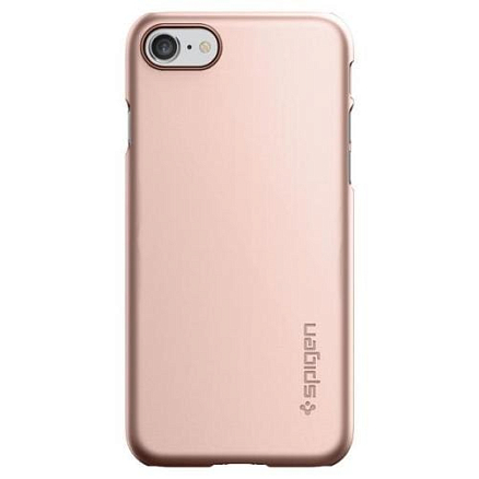 Чехол для iPhone 7, 8 пластиковый тонкий Spigen SGP Thin Fit QNMP розовое золото