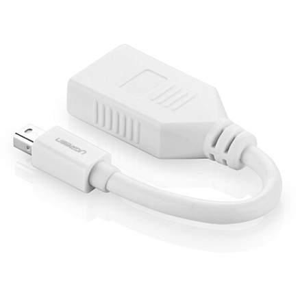 Переходник Mini DisplayPort - DisplayPort (папа - мама) Ugreen 10445 белый 