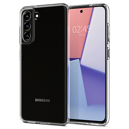 Чехол для Samsung Galaxy S21 FE гелевый ультратонкий Spigen Liquid Crystal прозрачный