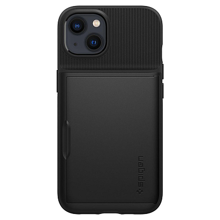 Чехол для iPhone 13 гибридный со слотом для карты Spigen Slim Armor CS черный