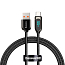 Кабель USB 2.0 - Type-C для зарядки 1 м с дисплеем плетеный Baseus Display (быстрая зарядка QC 3.0) черный