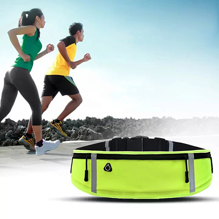 Сумка на пояс спортивная Hurtel Ultimate II кислотно-желтая