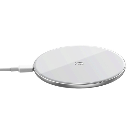 Беспроводная зарядка для телефона Baseus Simple 15W (быстрая зарядка) белая