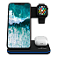 Беспроводная зарядка 3-в-1 для телефона, Apple Watch и AirPods 15W Canyon WS-303 (быстрая зарядка) черная