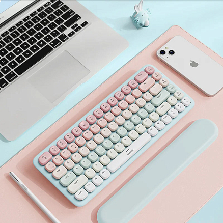 Клавиатура беспроводная Bluetooth Ugreen Fun KU101-15227 механическая с подсветкой розовая
