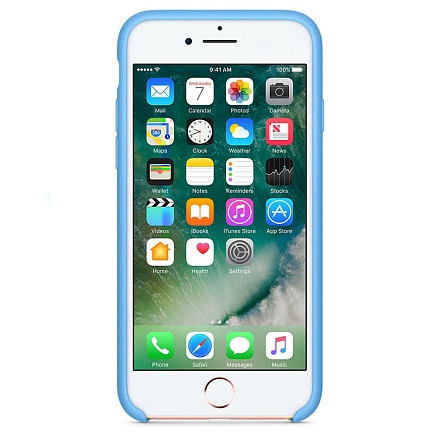 Чехол для iPhone X, XS силиконовый синий